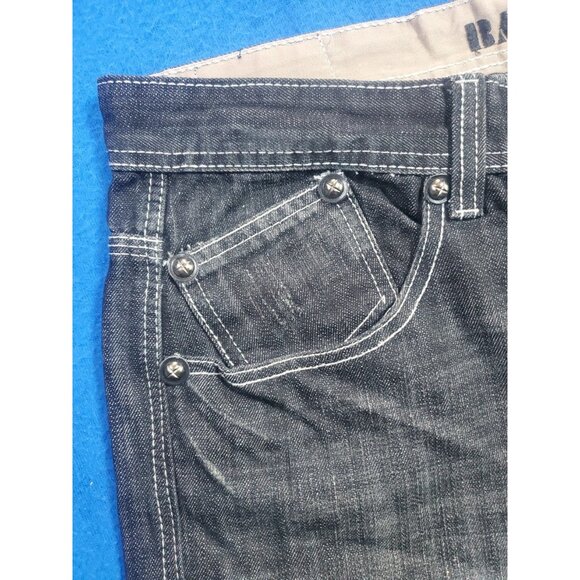 Basic Code Vintage Denim Jeans Men's Size W38 L34 Wide Leg Baggy Embroidered - Picture 15 of 16